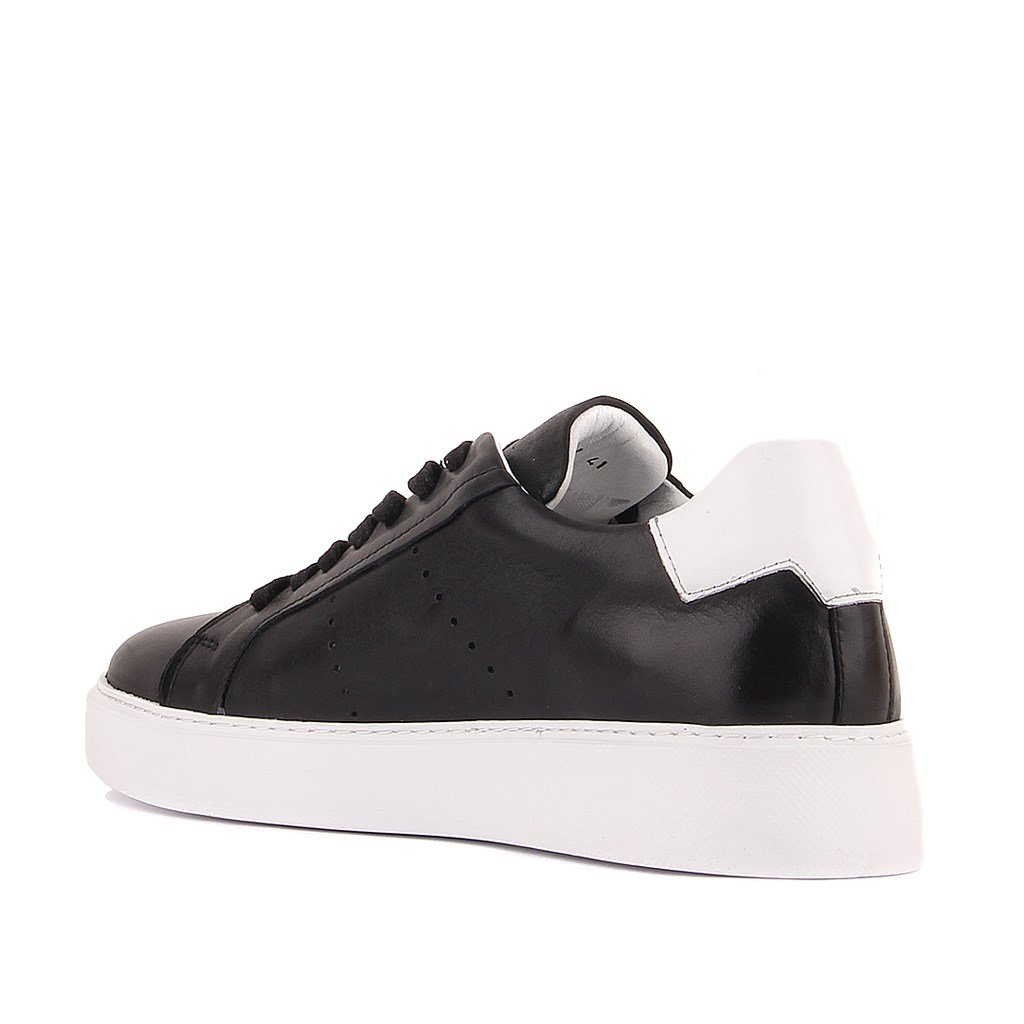 Sail Lakers - Siyah Deri Bağcıklı Erkek Sneaker