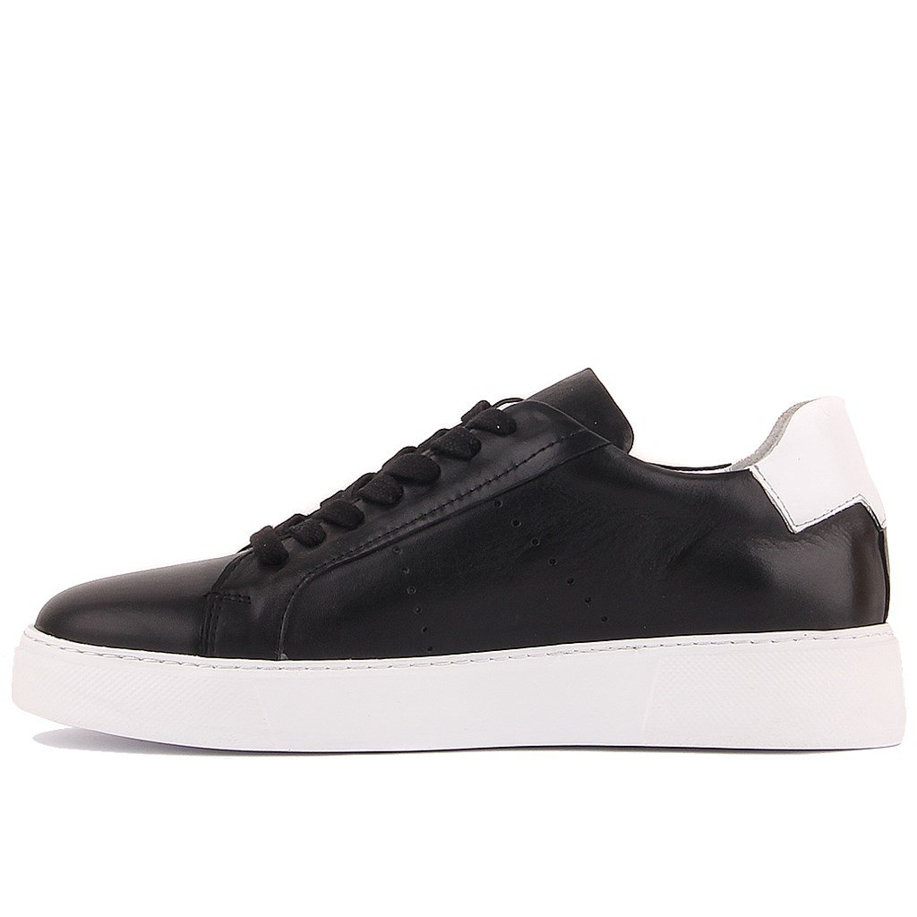Sail Lakers - Siyah Deri Bağcıklı Erkek Sneaker