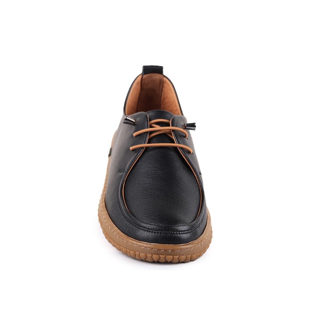 Kadın LoaferSail Lakers - Siyah Deri Bağcıklı Kadın Günlük Ayakkabı 396-TMM-1124 396-TMM-1124 R1 SIYAH