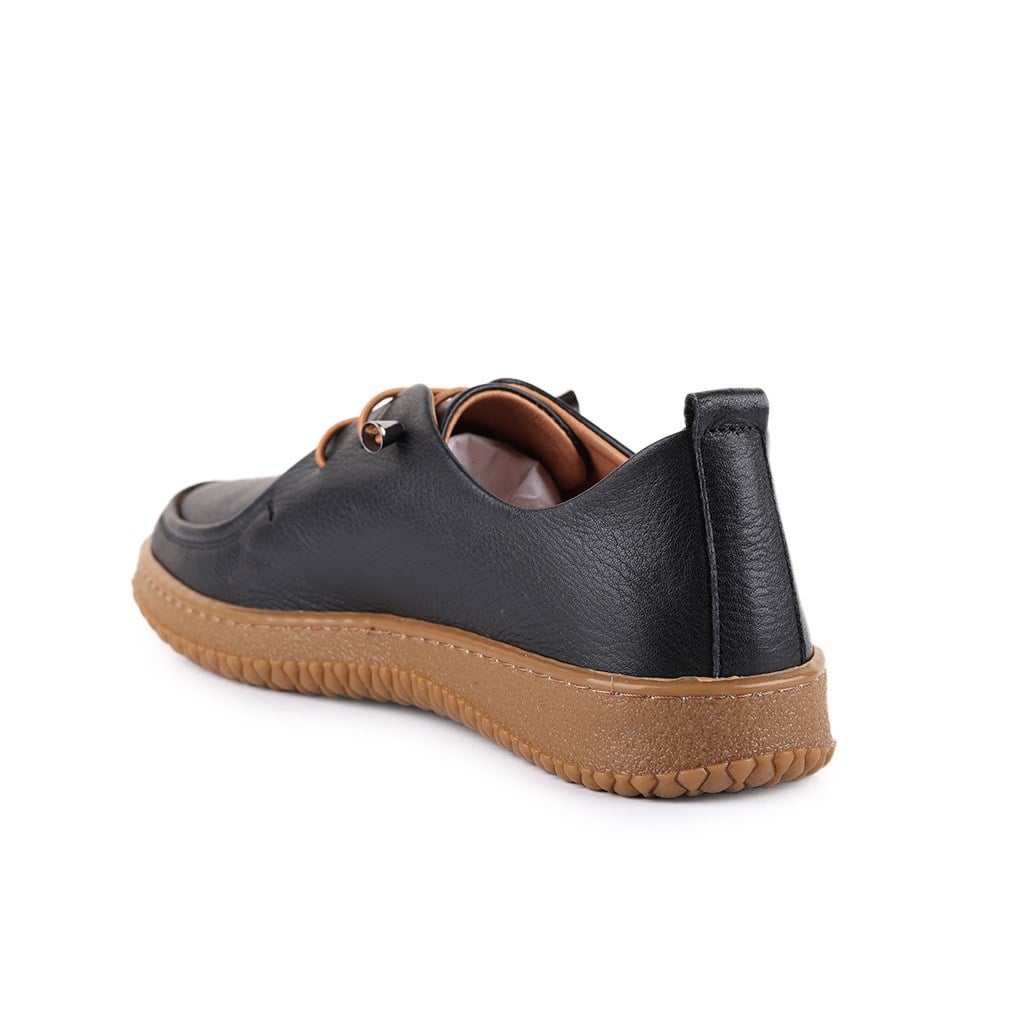 Kadın LoaferSail Lakers - Siyah Deri Bağcıklı Kadın Günlük Ayakkabı 396-TMM-1124 396-TMM-1124 R1 SIYAH