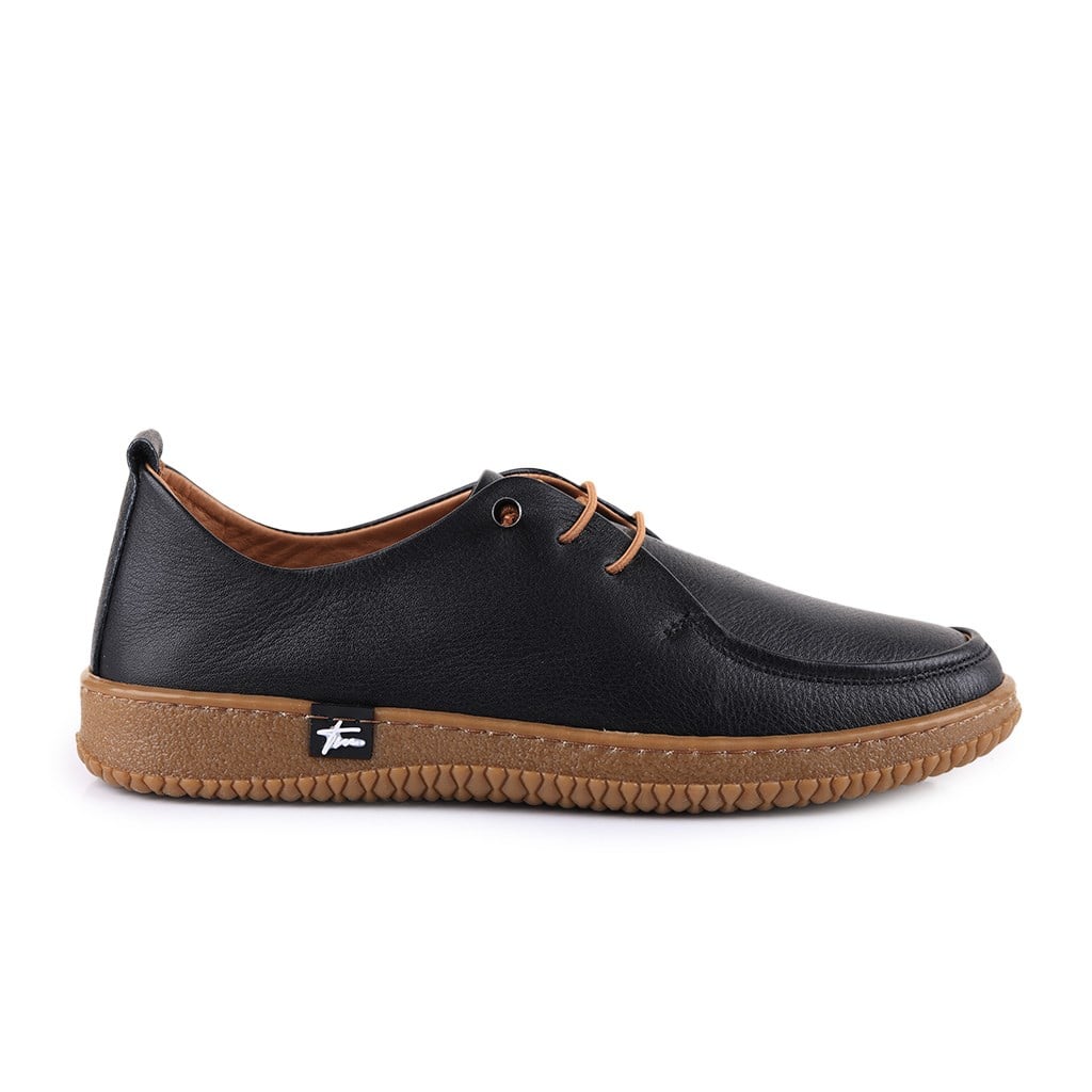Kadın LoaferSail Lakers - Siyah Deri Bağcıklı Kadın Günlük Ayakkabı 396-TMM-1124 396-TMM-1124 R1 SIYAH
