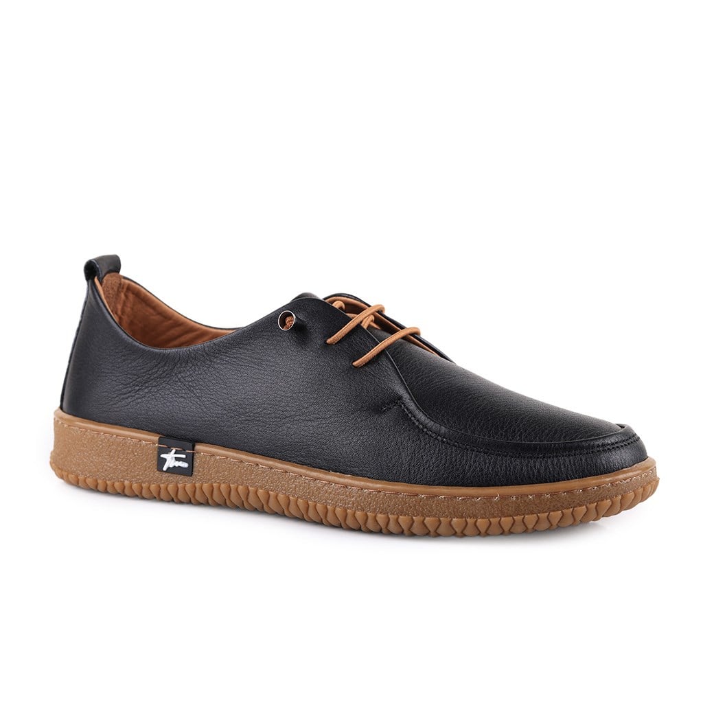 Kadın LoaferSail Lakers - Siyah Deri Bağcıklı Kadın Günlük Ayakkabı 396-TMM-1124 396-TMM-1124 R1 SIYAH