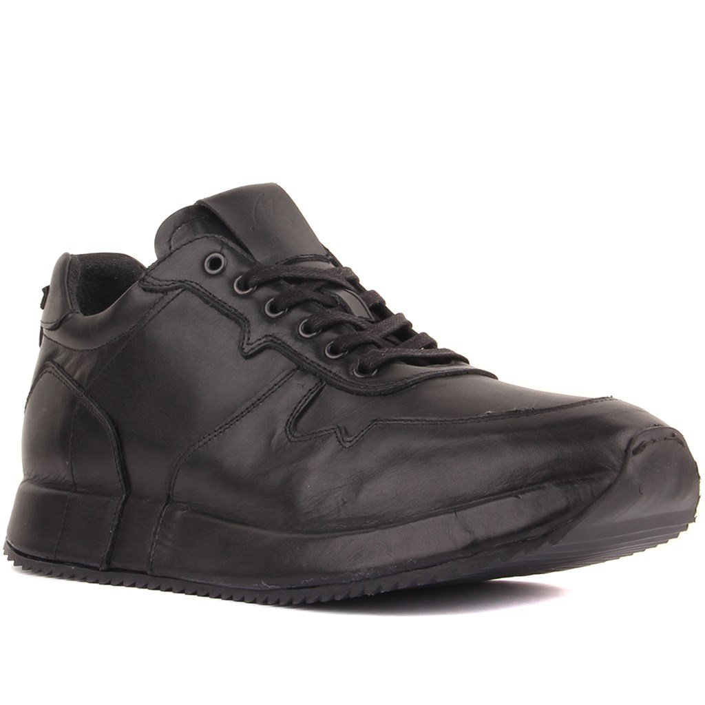 Sail Lakers - Siyah Deri Erkek Sneaker