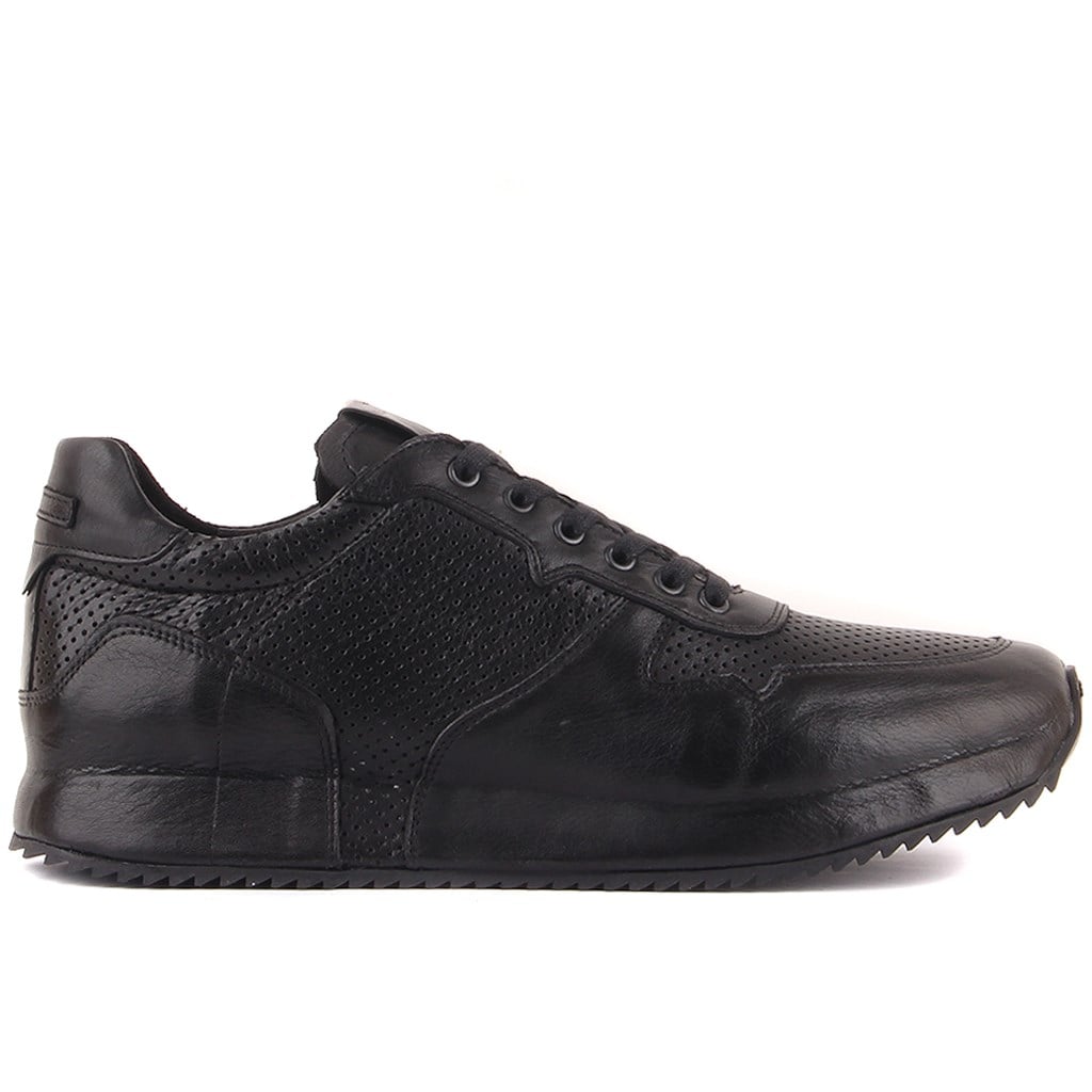 Sail Lakers - Siyah Deri Erkek Sneaker