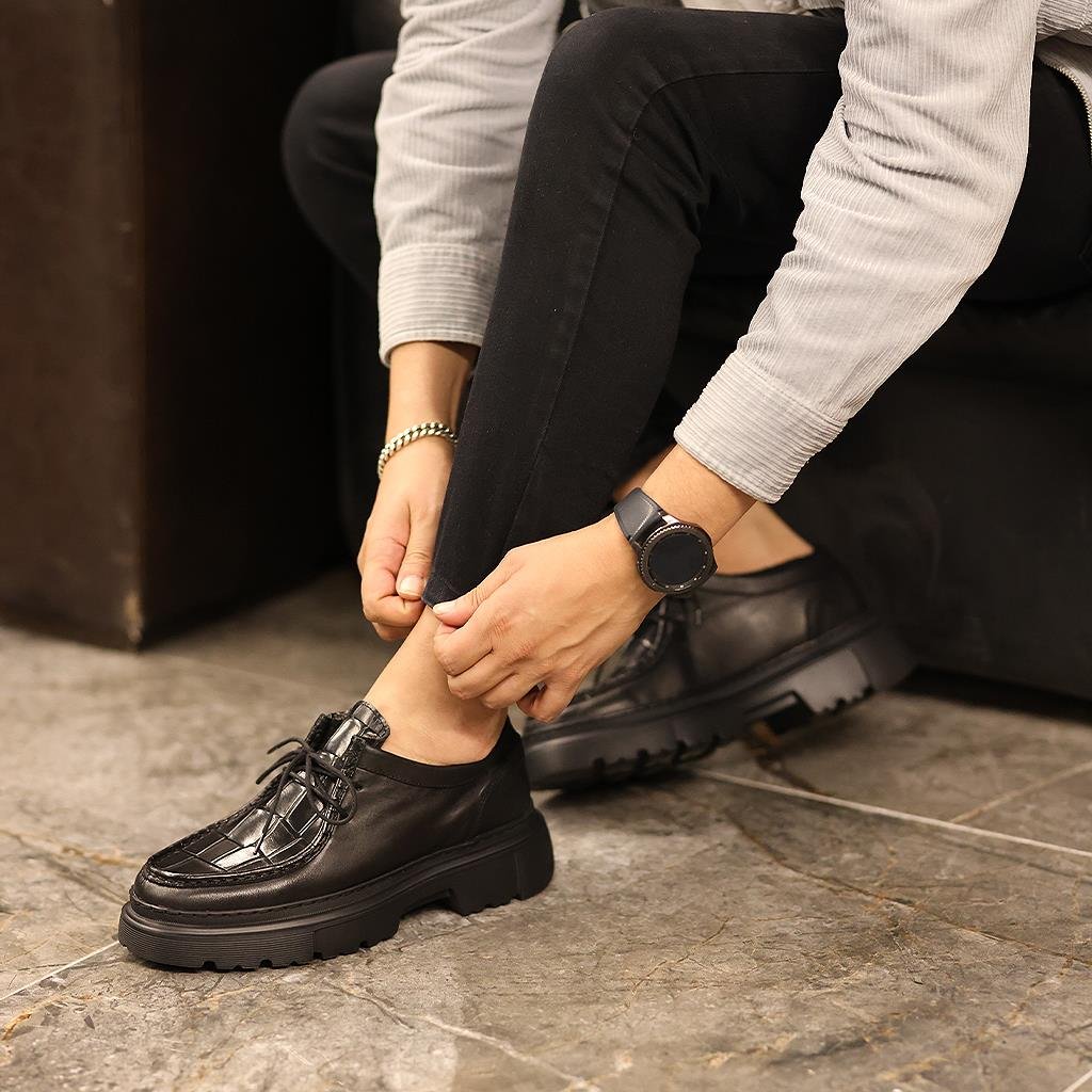 Günlük 101-9009-H1308  EVA YENI SEZON    AYK      101-9009-H1308 R23 SIYAH NAPA-SIYAH CROCO