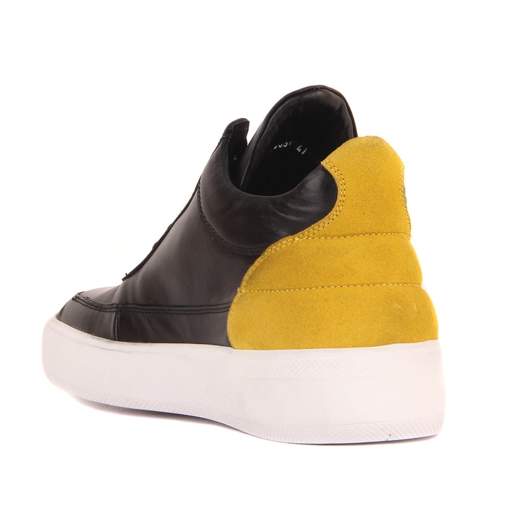 Sail Lakers - Siyah Deri, Sarı Süet Erkek Sneaker