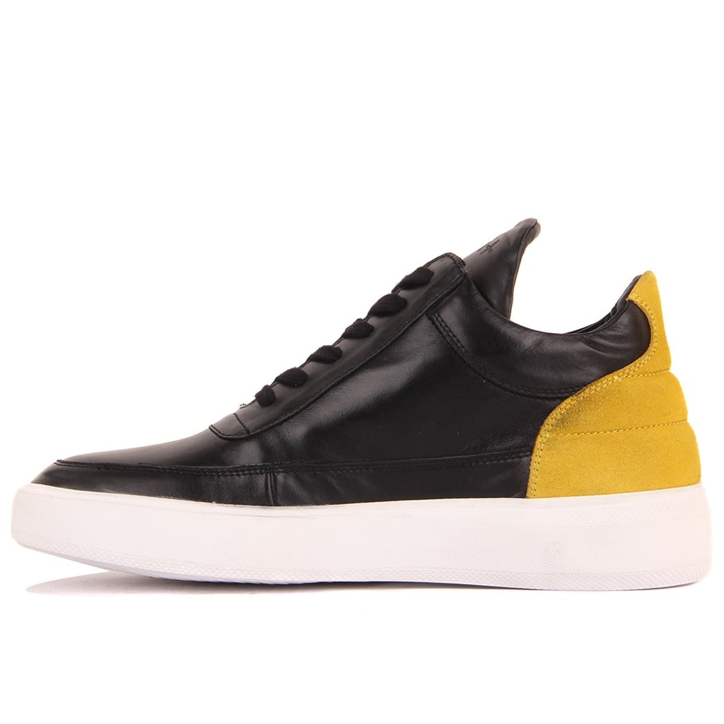 Sail Lakers - Siyah Deri, Sarı Süet Erkek Sneaker