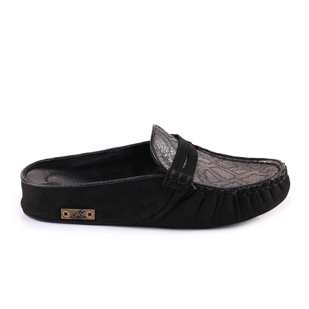 Slippers557-X ZENNE TERLIK109-557-X SIYAH NUBUK-AYNA GUMUS