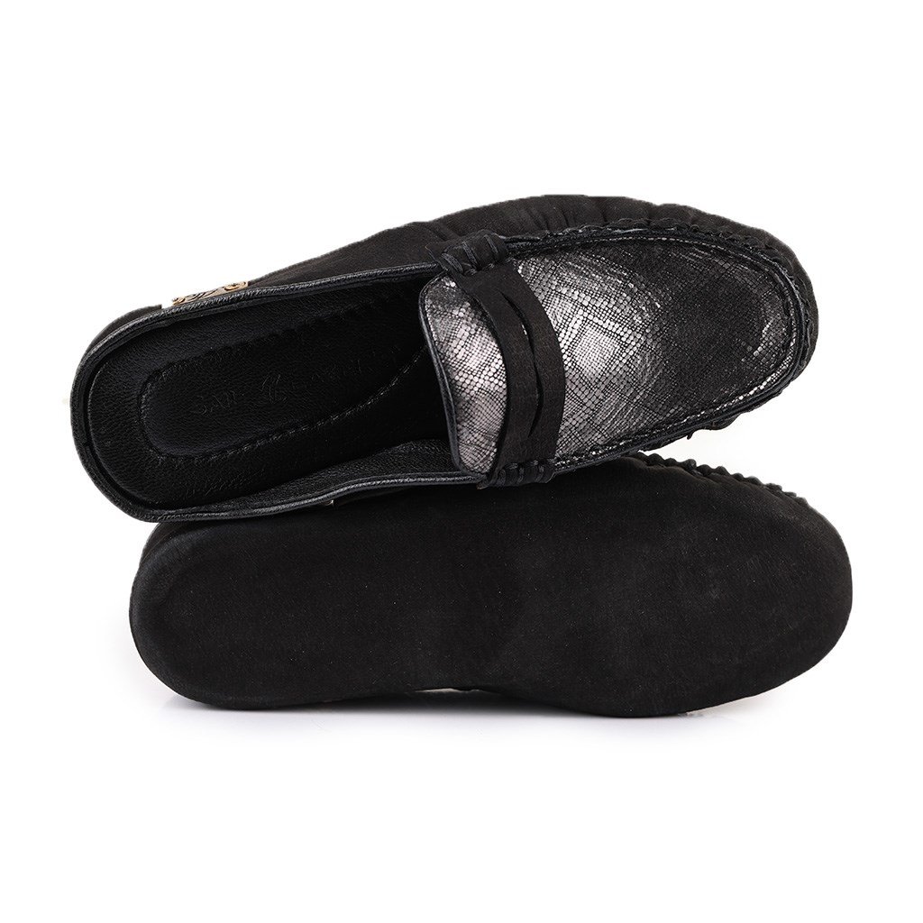 Slippers557-X ZENNE TERLIK109-557-X SIYAH NUBUK-AYNA GUMUS