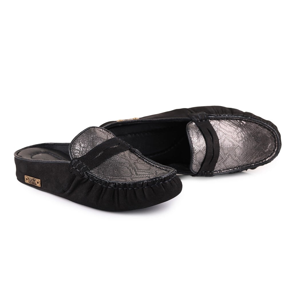 Slippers557-X ZENNE TERLIK109-557-X SIYAH NUBUK-AYNA GUMUS
