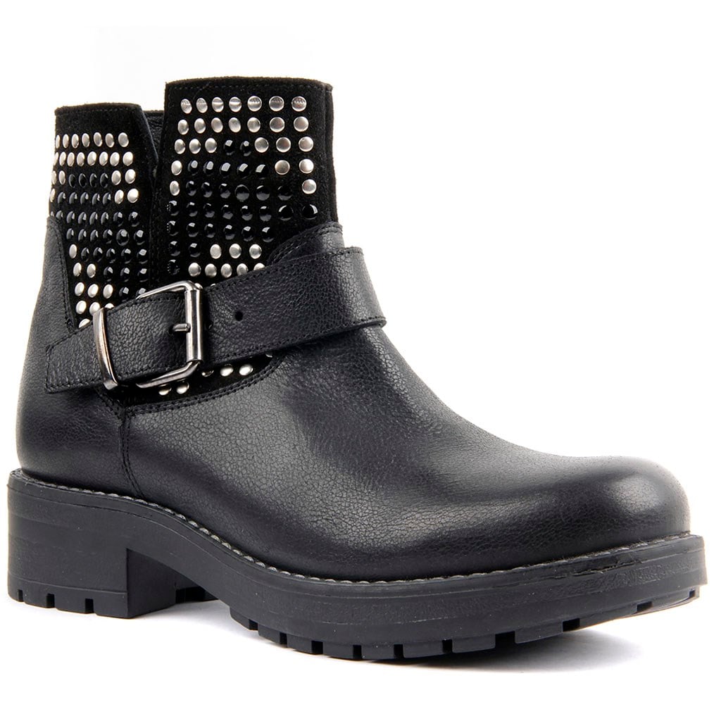 Sail Lakers - Black Leather Woman Boot