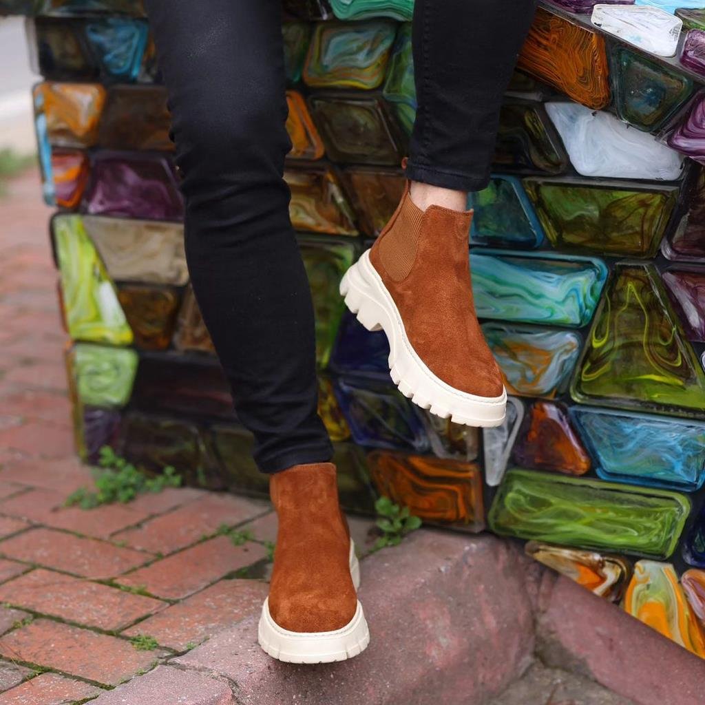 Boots102-9079-H1333  EVA YENI SEZON    BOT102-9079-H1333 R11 TABA SUET