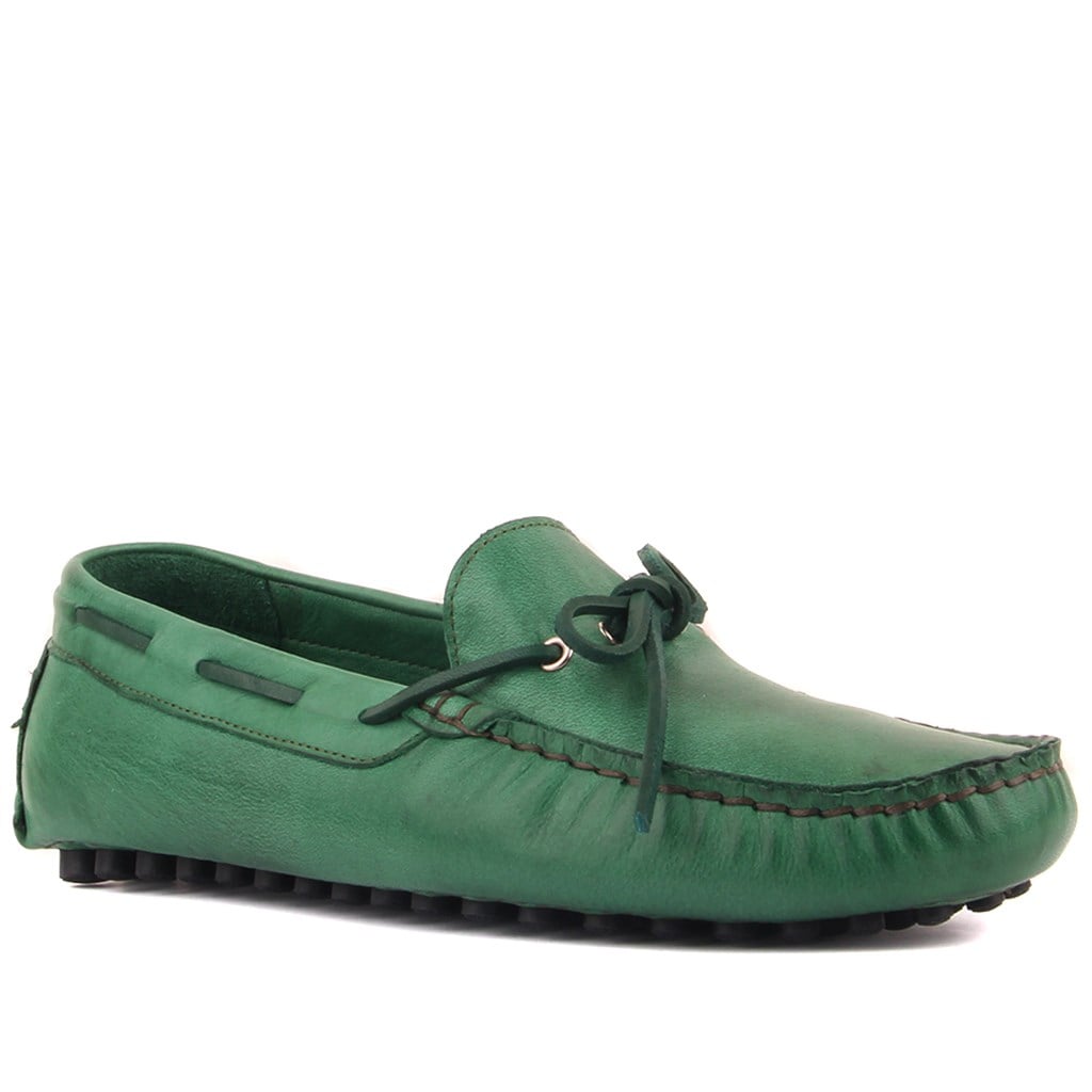 Sail Lakers - Yeşil Deri Erkek Loafer