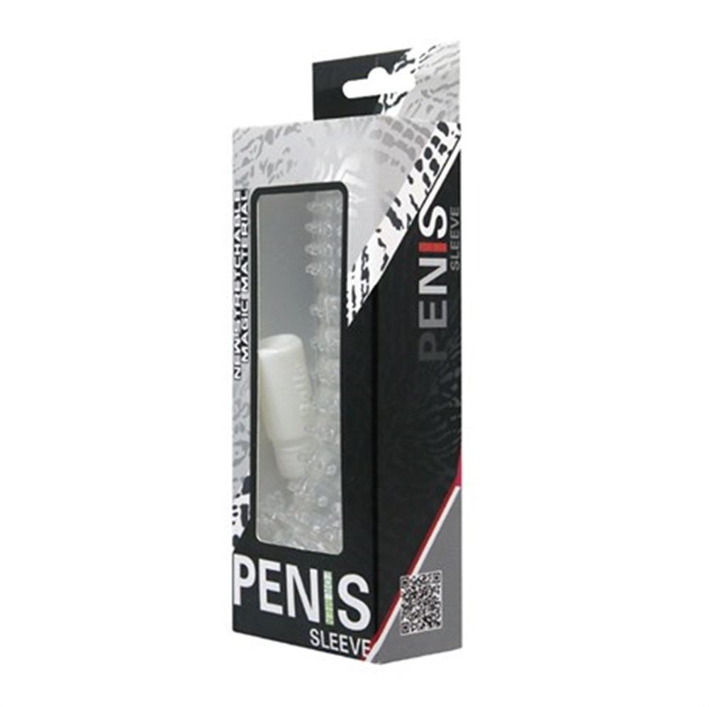 13 cm Kabartmalı Güçlü Uyarıcı Dildo Uzatmalı Penis Kılıfı