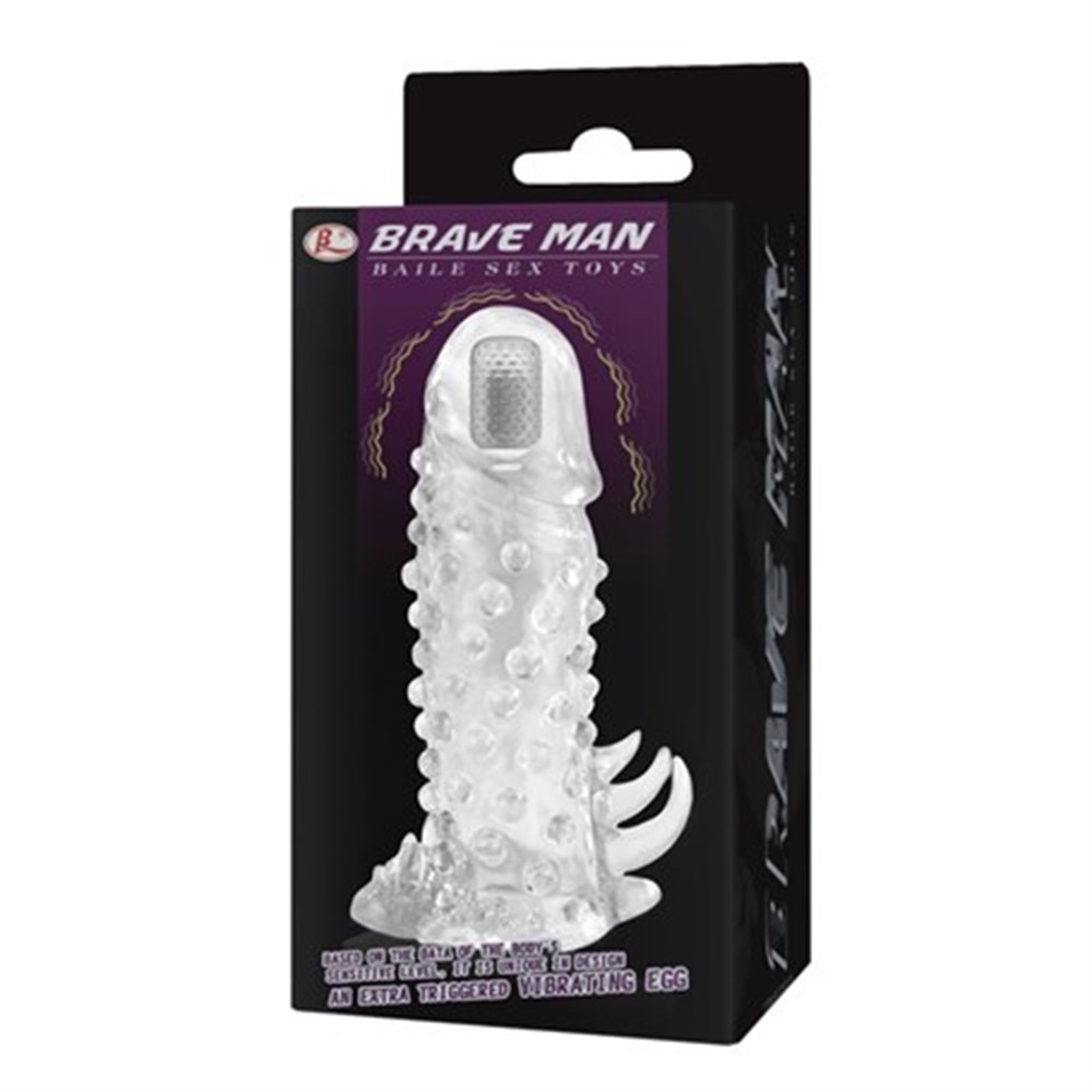 13,5 cm Klitoral Uyarıcılı Titreşimli Şeffaf Penis Kılıfı
