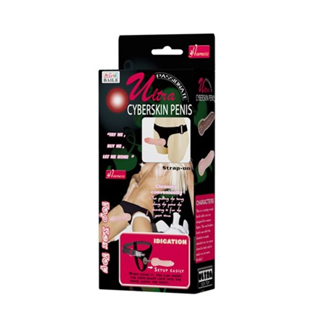 16 cm Belden Bağlamalı İçi Dolu Strapon Penis