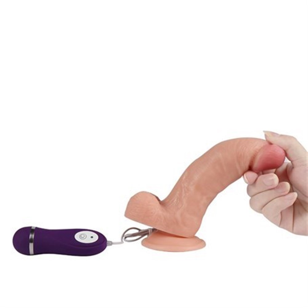 17,5 cm Belden Bağlamalı Titreşimli Realistik Dildo Penis Set