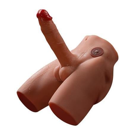 2 İşlevli Gerçekçi Ölçülerde Realistik İleri Geri Hareketli 17 cm Penisli Anal Girişli Erkek Vücut - Jason