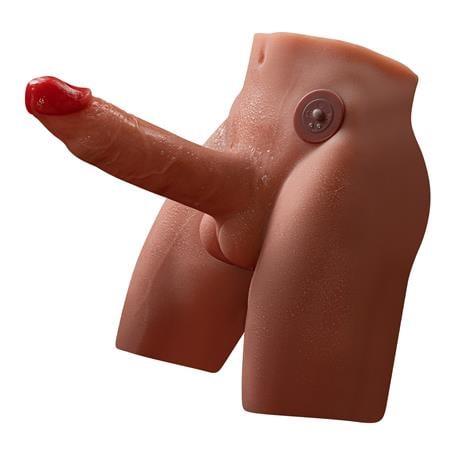2 İşlevli Gerçekçi Ölçülerde Realistik İleri Geri Hareketli 17 cm Penisli Anal Girişli Erkek Vücut - Jason