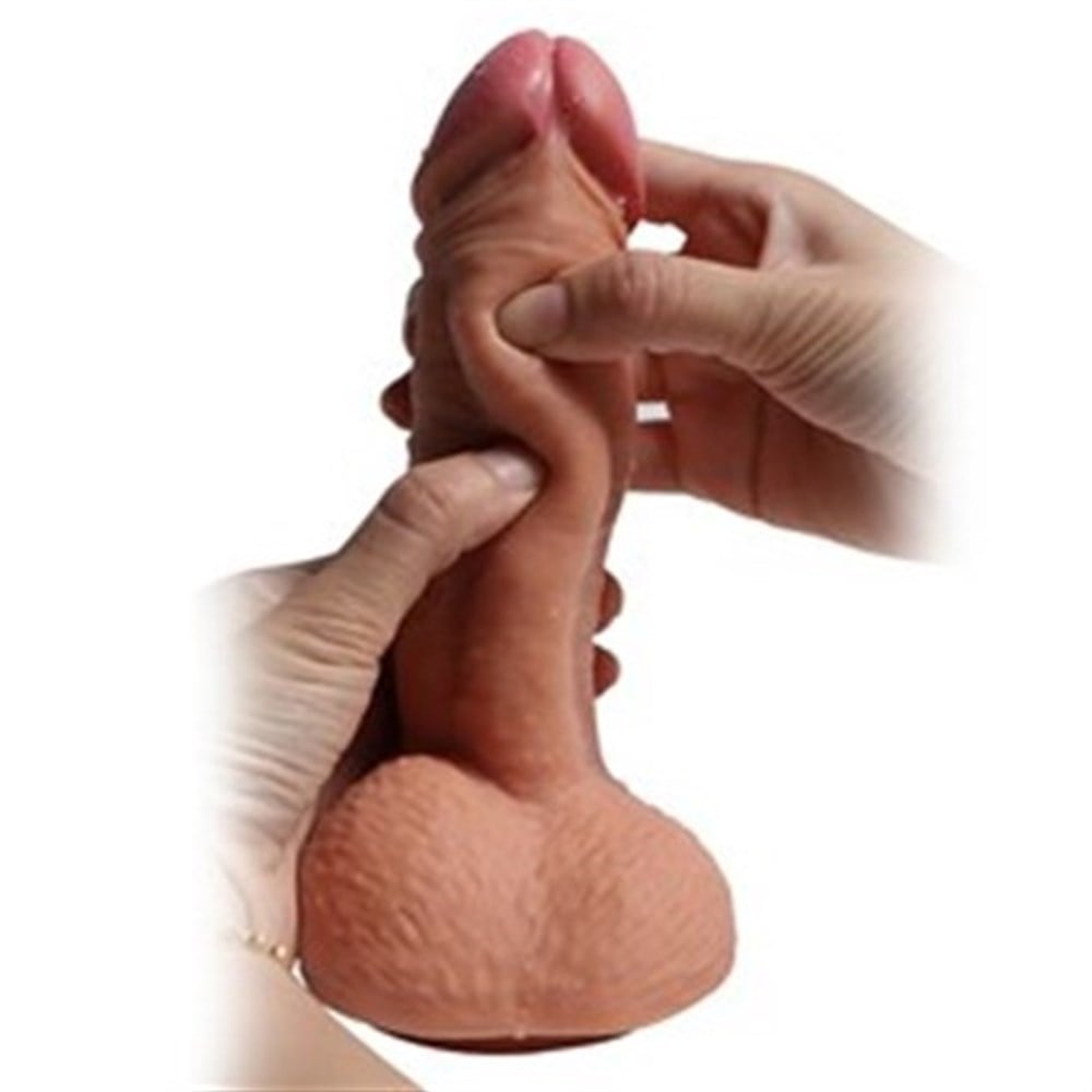 20 cm Belden Bağlamalı Çift Katmanlı Realistik Dildo Penis Set