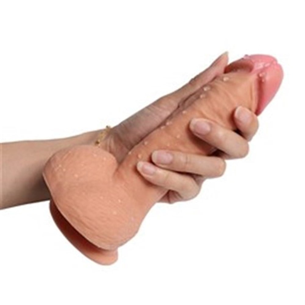 20 cm Belden Bağlamalı Çift Katmanlı Realistik Dildo Penis Set