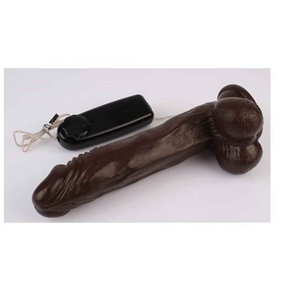 21,5 cm Gerçekçi Titreşimli Melez Dildo Vibratör Penis