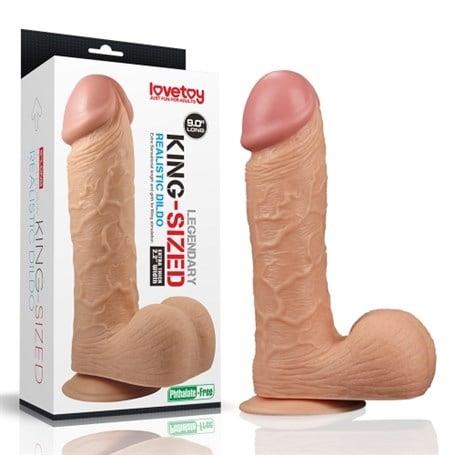 24,5 cm Belden Bağlamalı Gerçekçi Kalın Dildo Penis - King Sized