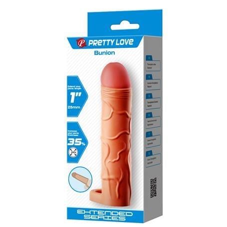 2,5 cm Dolgulu Premium Ten Rengi Silikon Penis Kılıfı - Bunion
