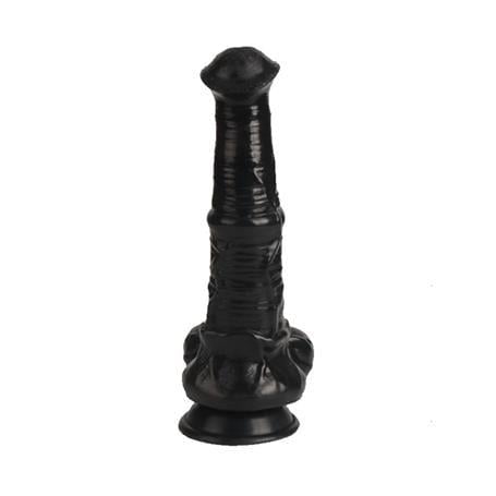 33 cm Et Dokulu Gerçekçi Çift Katmanlı Sünnetsiz Silikon Zenci Penis - Horse Power 2