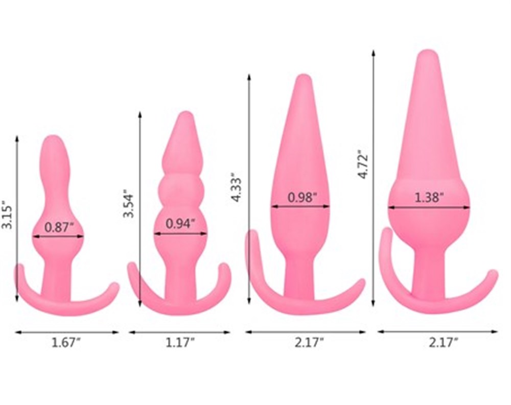 4 Parça Anal Plug Seti - Ten Rengi