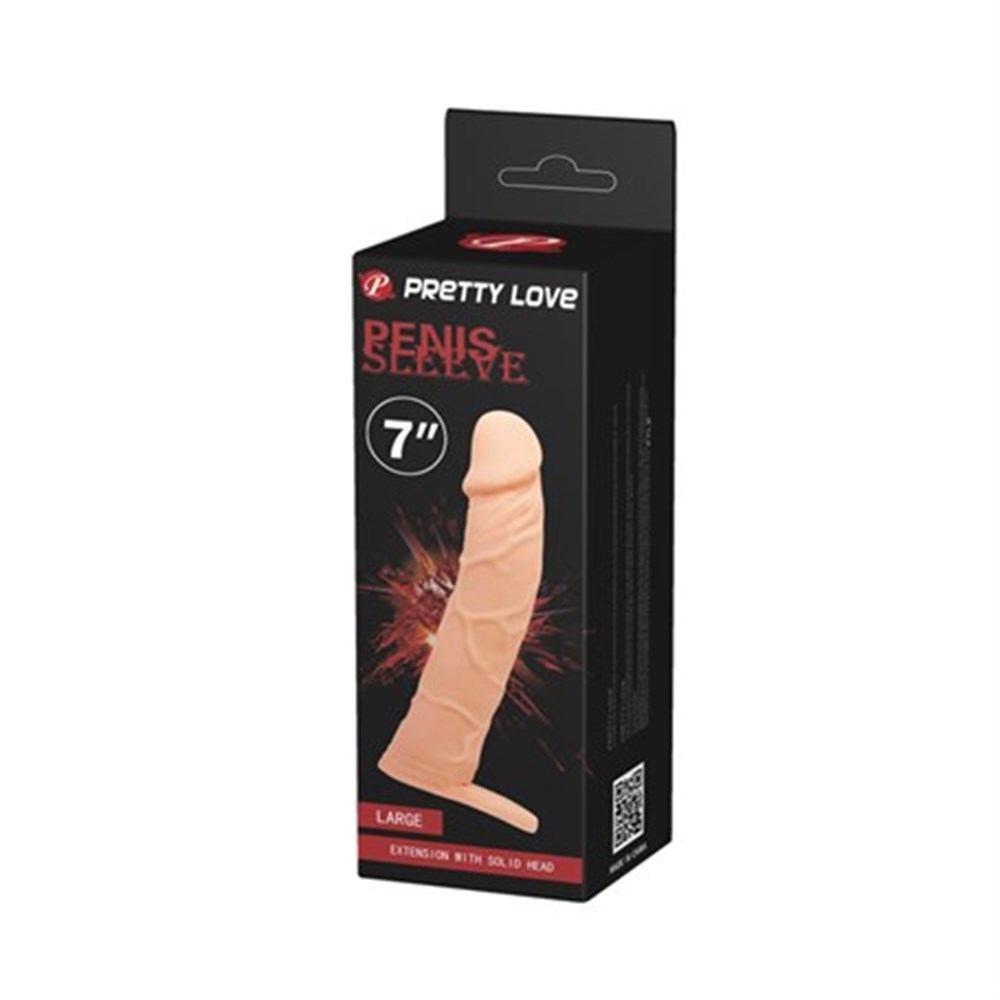 6 Cm Dolgulu Realistik Uzatmalı Penis Kılıfı Dildo Ten Rengi Penis