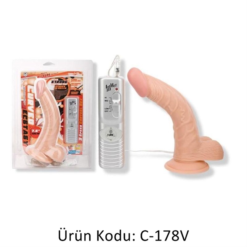 Curved Ecstasy Realistik Titreşimli Vibratör 19cm