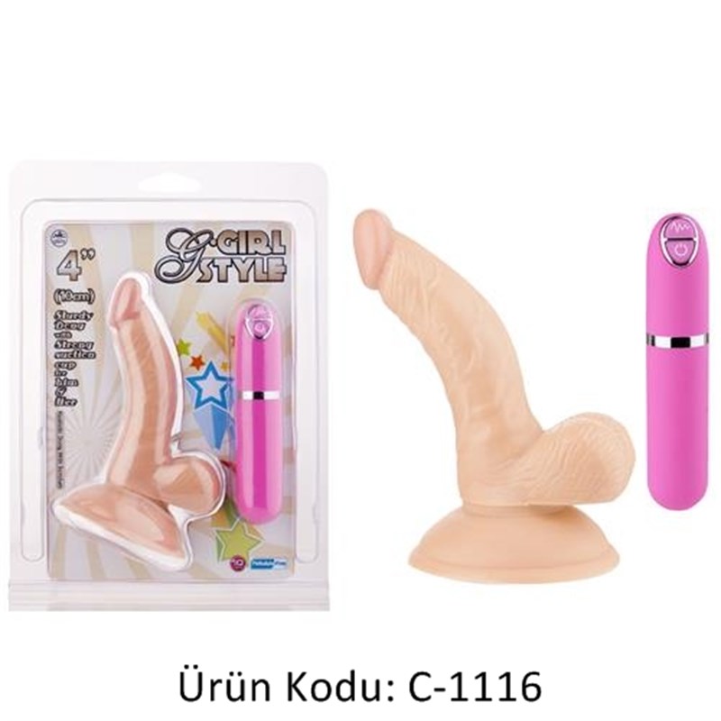 Realistik Penis 10cm Titreşimli