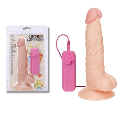 Girl Style Realistik Titreşimli Penis 17,8cm