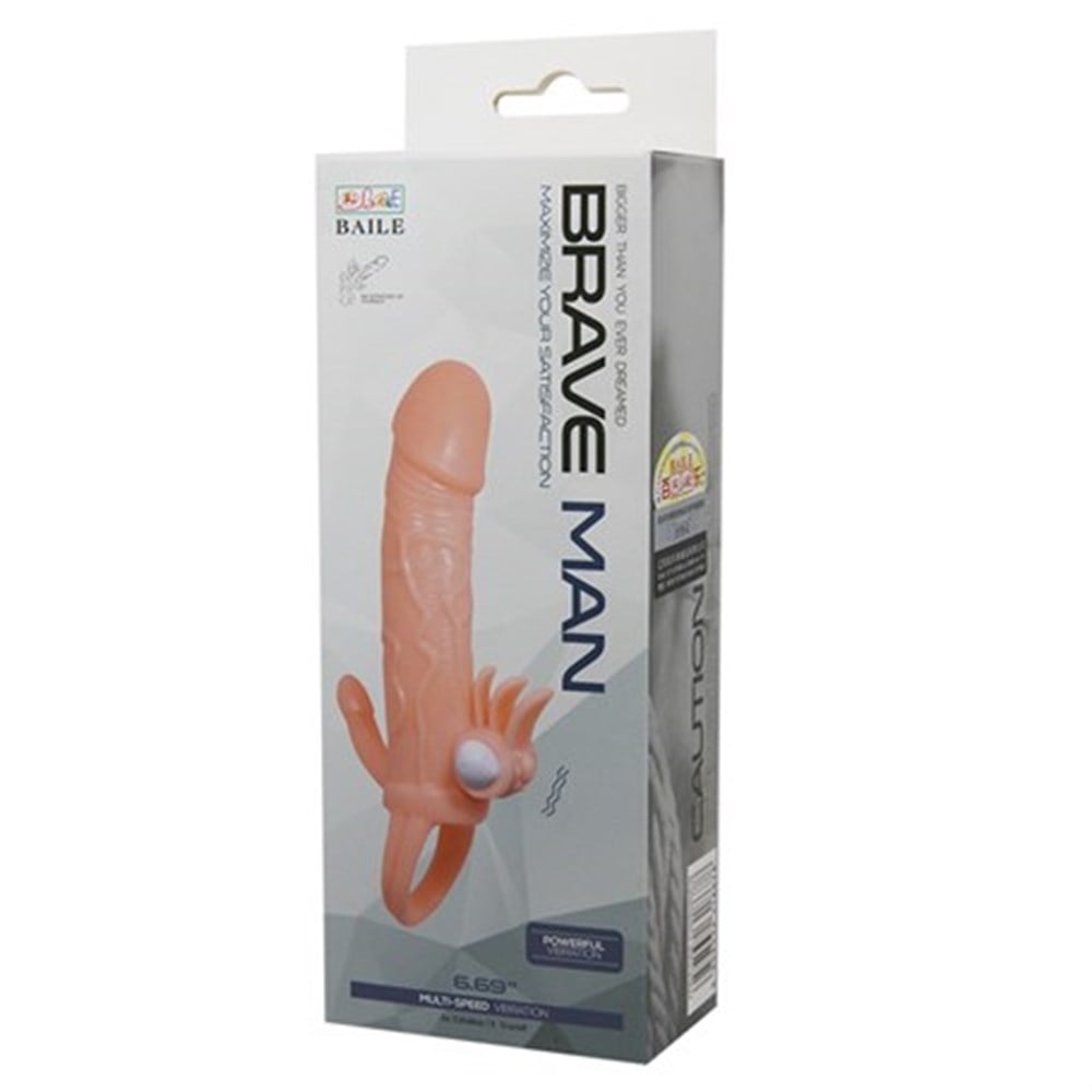 Anal Vajinal Klitoral Uyarıcılı Titreşimli Penis Kılıfı