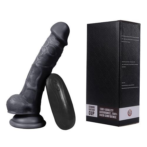 Belden Bağlamalı 17cm Titreşimli Realistik Dildo Zenci Penis Seti