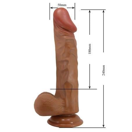 Belden Bağlamalı 24 cm Titreşimli Vibratör Realistik Penis Dildo - Buraq