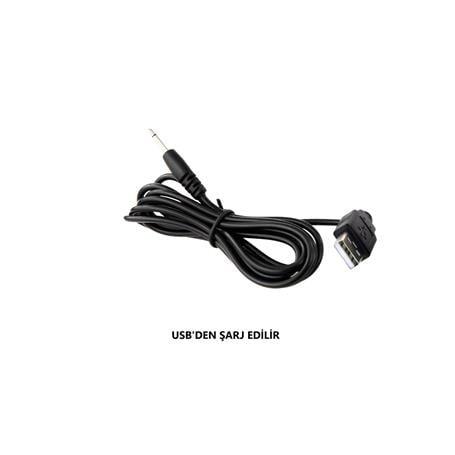 Belden Bağlamalı USB Şarjlı 25 cm Oynar Başlı İleri Geri Hareketli Titreşimli Dildo - Wilks
