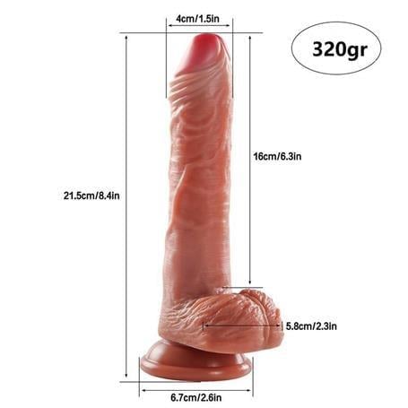 Belden Bağlamalı Uzaktan Kumandalı USB Manyetik Şarjlı 21,5 cm İleri Geri Hareketli Titreşimli Dildo - Baird