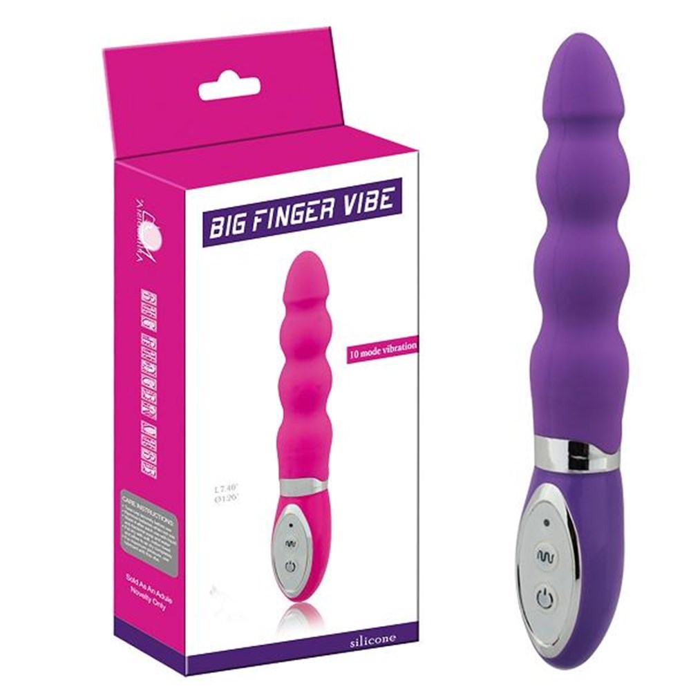 Big Finger Vibe 18cm Lüks 10 Farklı Titreşimli Teknolojik Modern Vibratör