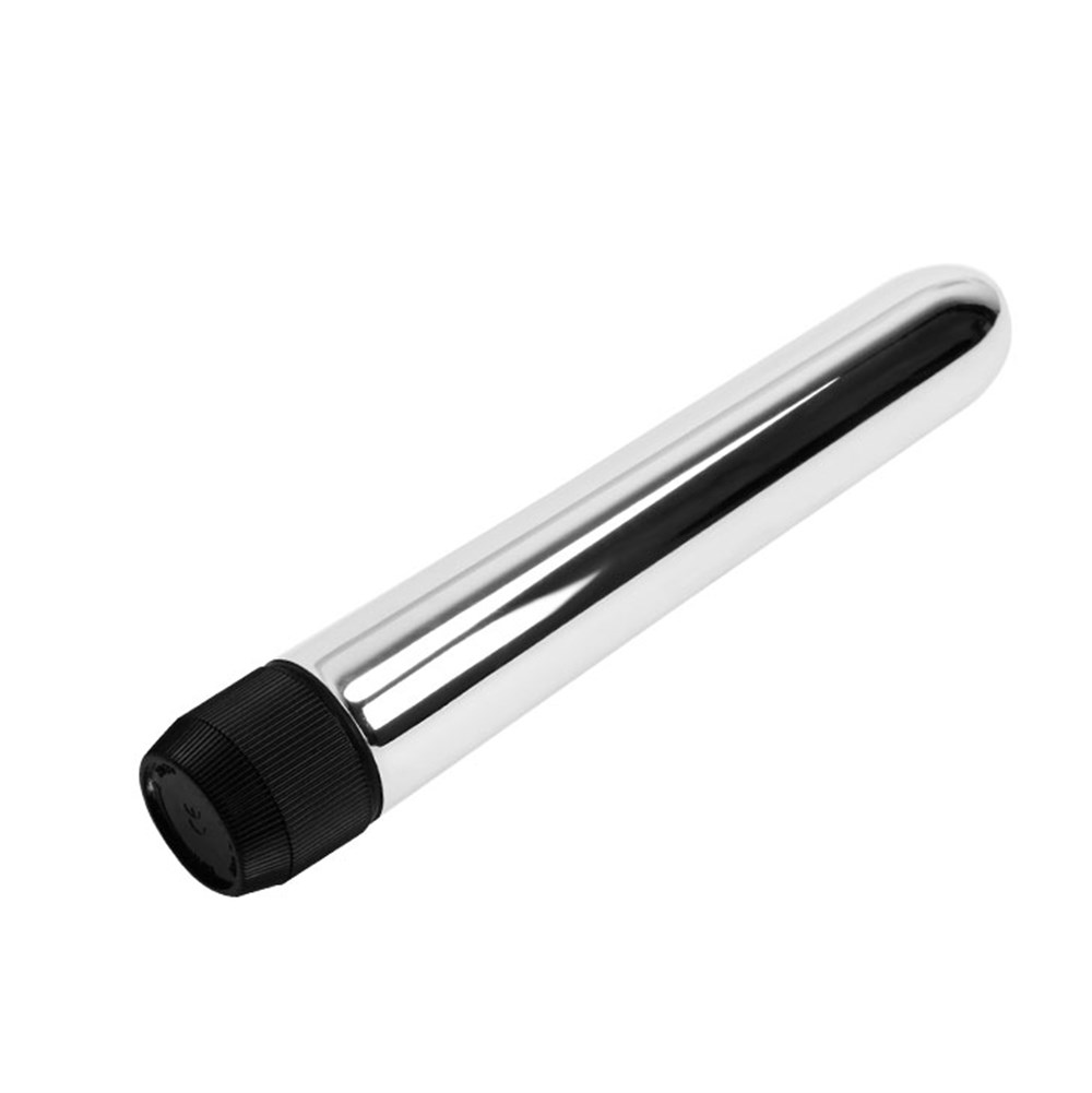BL Titreşimli 17cm Metal Vibratör Anal Vajinal Dildo Penis Plug