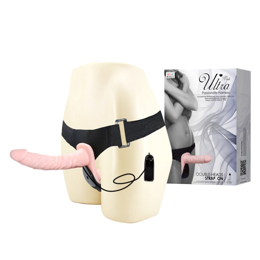 Double Belden Bağlamalı Anal Plug ve Realistik Titreşimli Penis