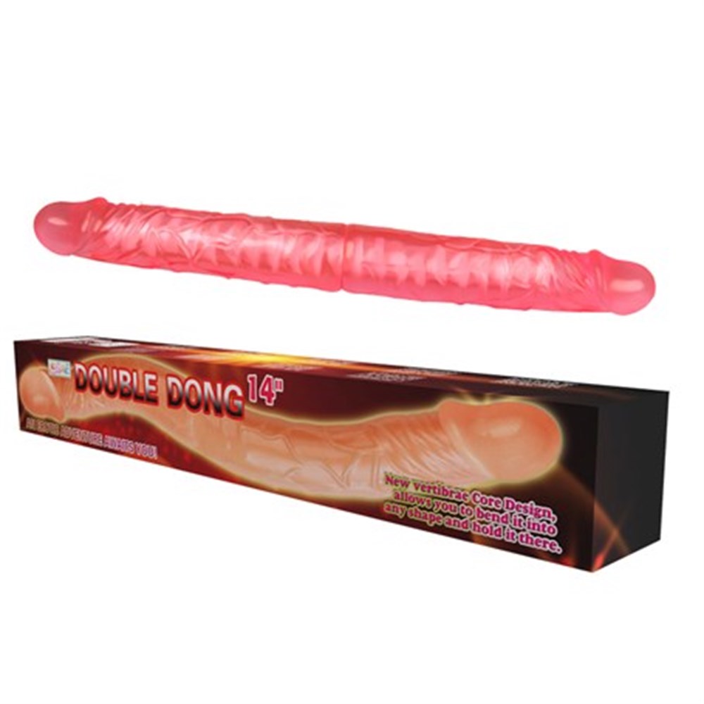 Double Dong Çift Taraflı İki Yönlü Esnek Dildo Kıkırdaklı Penis 36 Cm