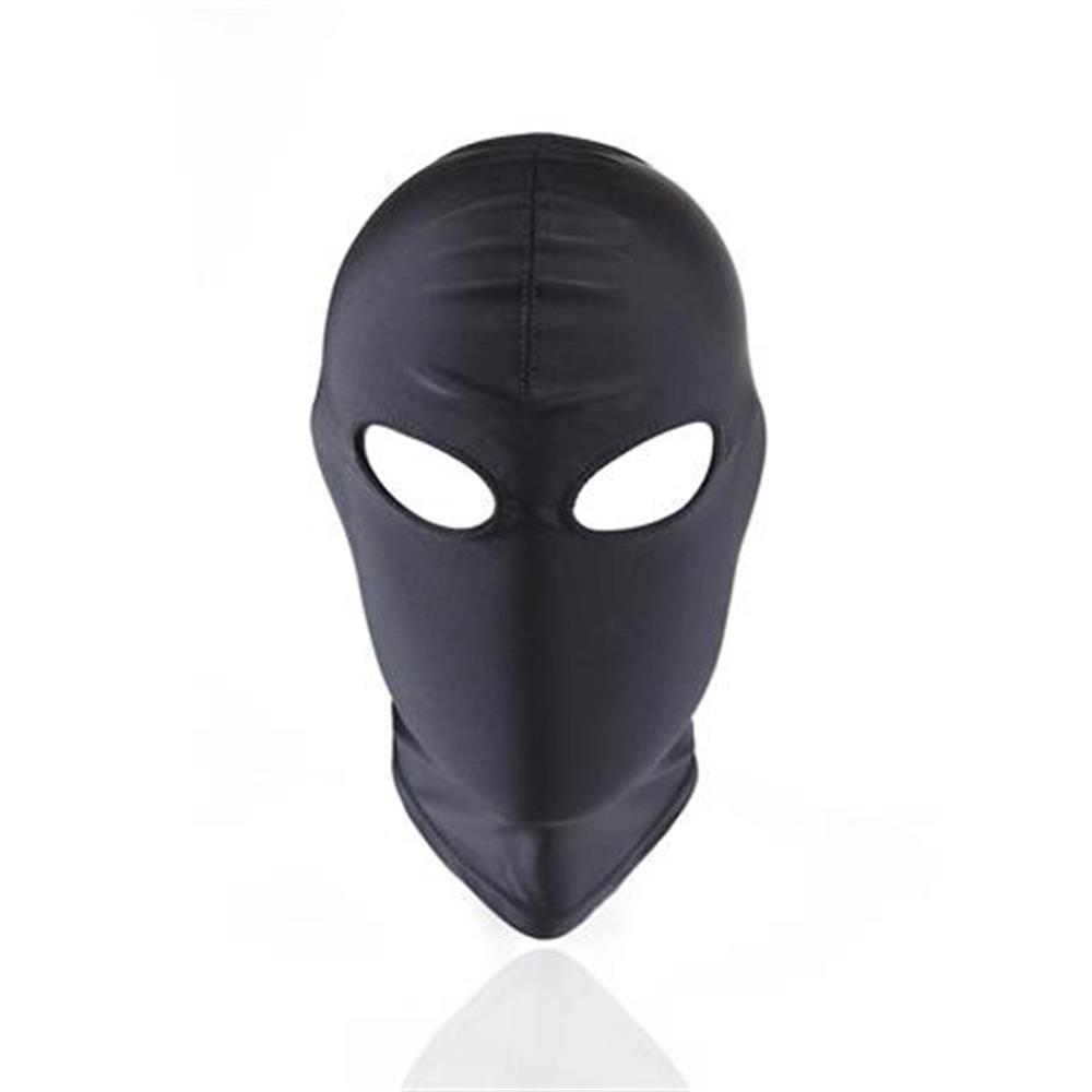 Fantezi Fetish Maske Spandex Siyah 4'lü Set