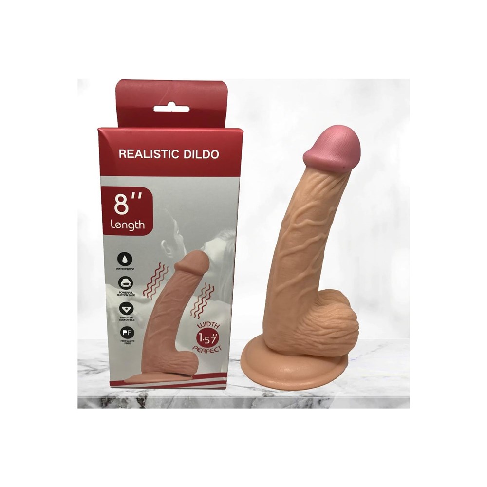 Gerçekçi Vantuzlu Realistik Penis Anal Vajinal Dildo 20CM