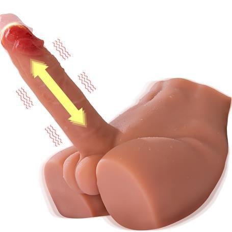 Gerçekçi Yapıda Realistik İleri Geri Hareketli 17,5 cm Penisli Erkek Vücut - Peel