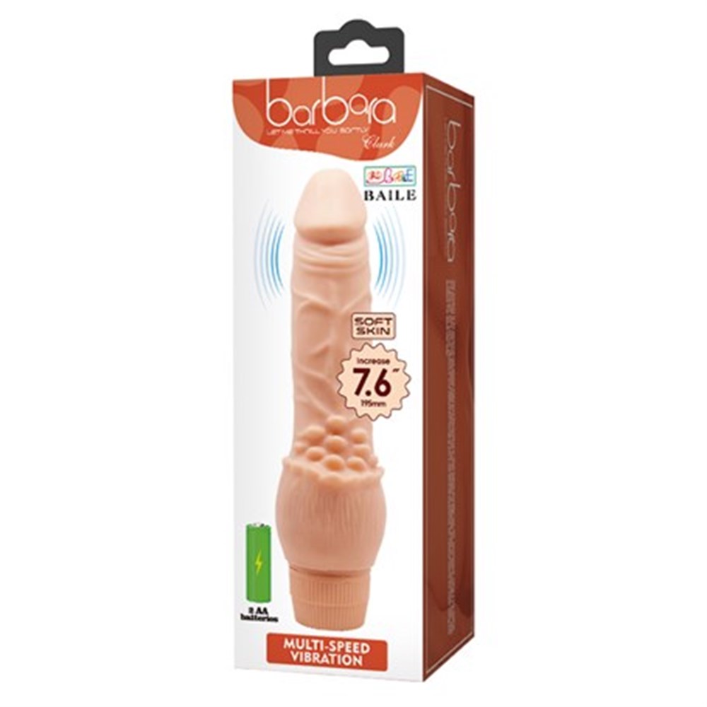 Güçlü Titreşimli 19,5 cm Realistik Vibratör Gerçekci Penis Dildo