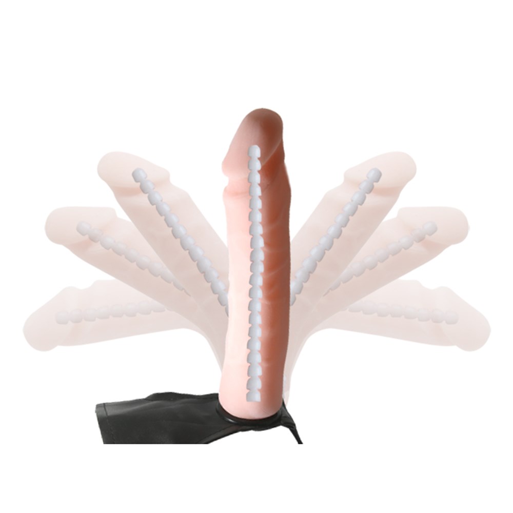 İçi Dolu 22cm Bükülebilen Realistik Belden Bağlamalı Protez Penis