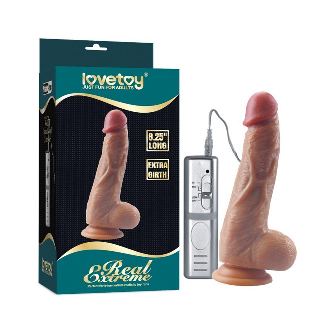 Lovetoy Real Extreme Titreşimli Vibratör Realistik Penis 21 Cm