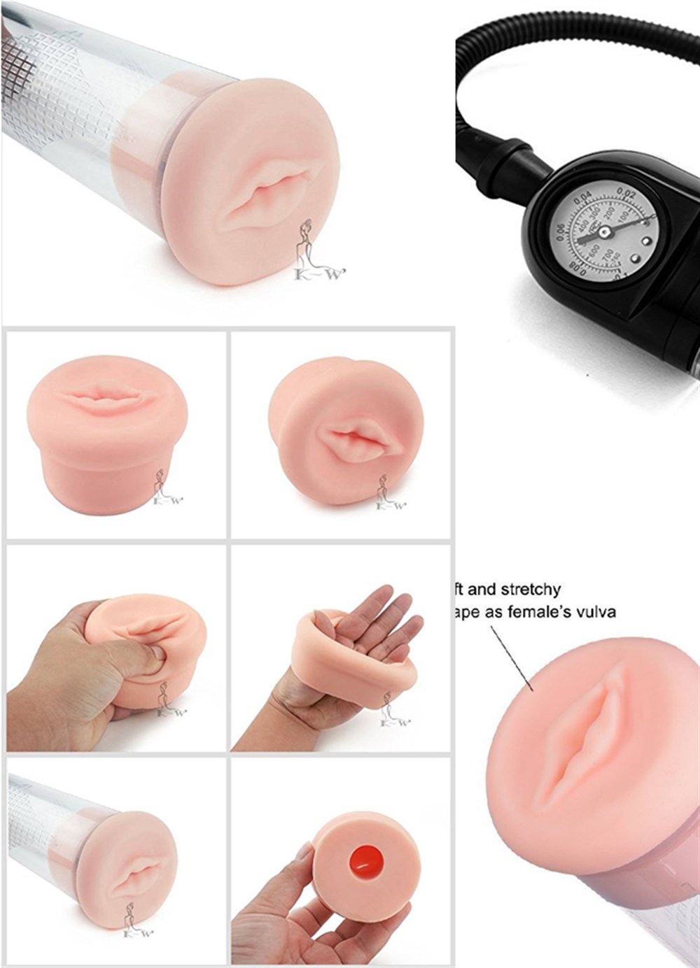 Men Powerup Basınç Göstergeli Penis Pompası